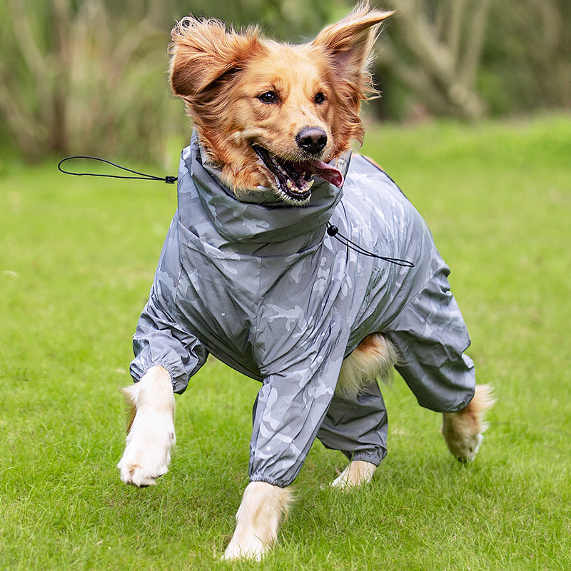 Waterproof Reflective Raincoat For Large Dogs