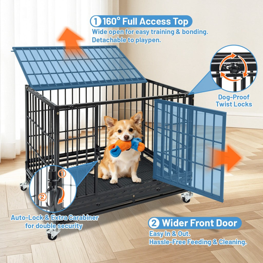 37" Stackable Heavy Duty Dog Kennel 371D08