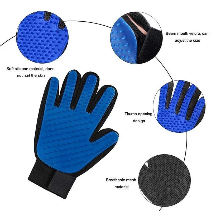 Gentle Pet Grooming Hair Remover Gloves