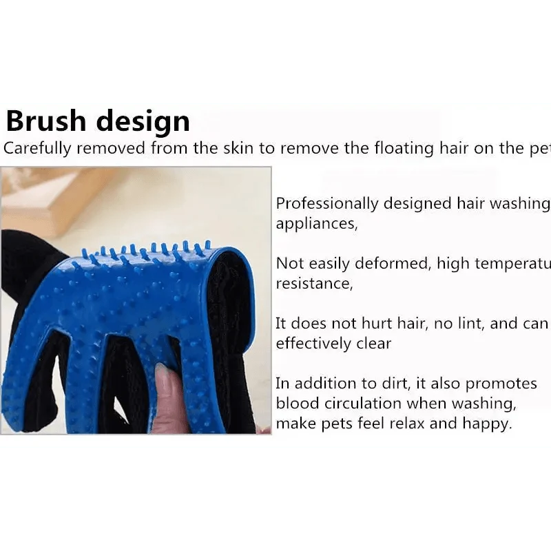 Gentle Pet Grooming Hair Remover Gloves
